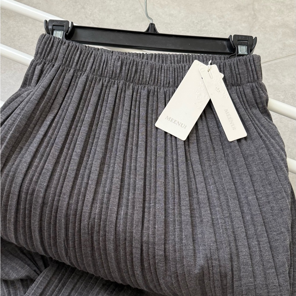Gray Pleated Pants